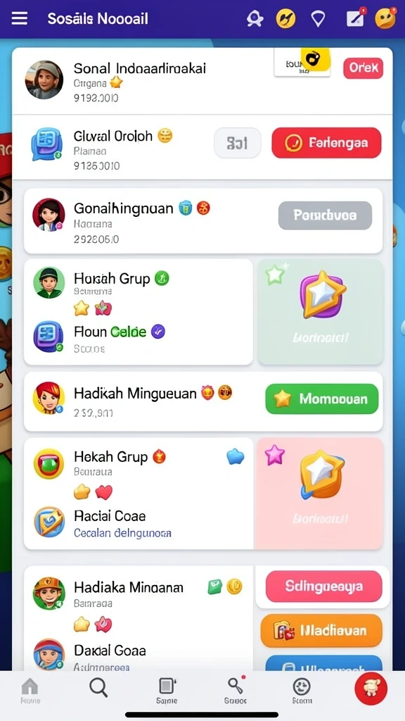 Tampilan menu utama yang menarik.