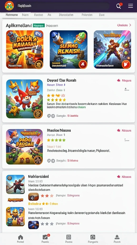 Tampilan awal yang mengesankan dengan UI yang ramah pengguna.