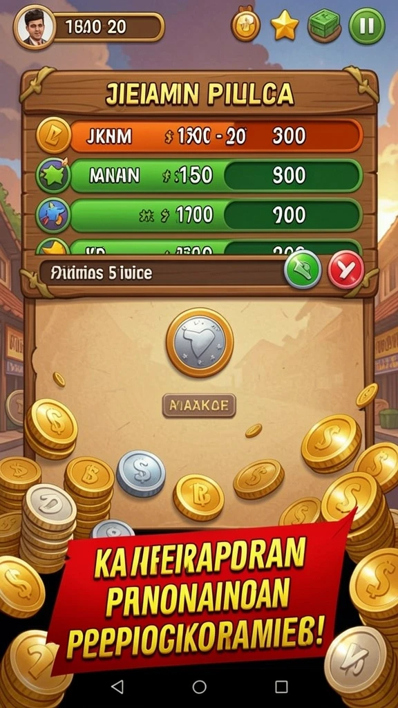 Tangkapan layar menampilkan salah satu level menantang.