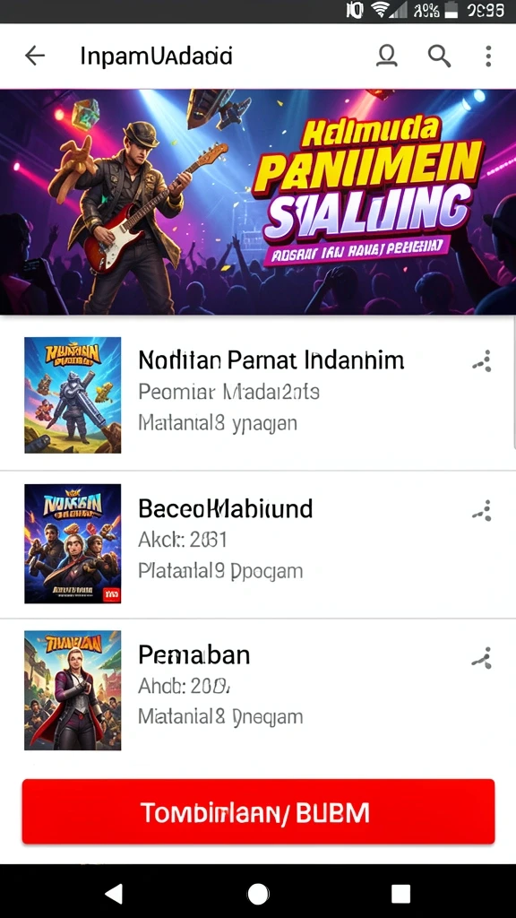 Tampilan awal yang menarik dan mudah dinavigasi.