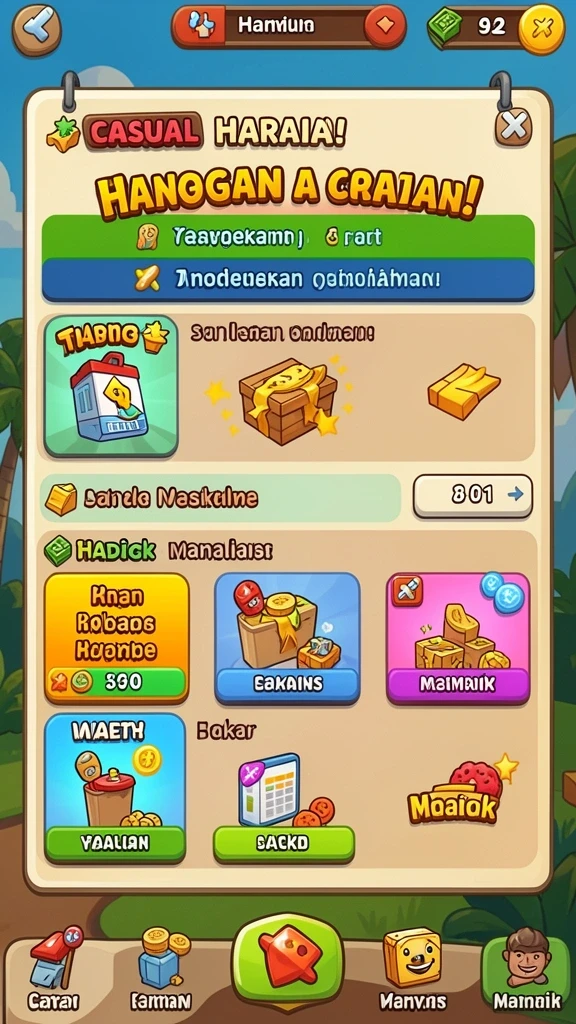Tampilan utama permainan dengan grafis menakjubkan.