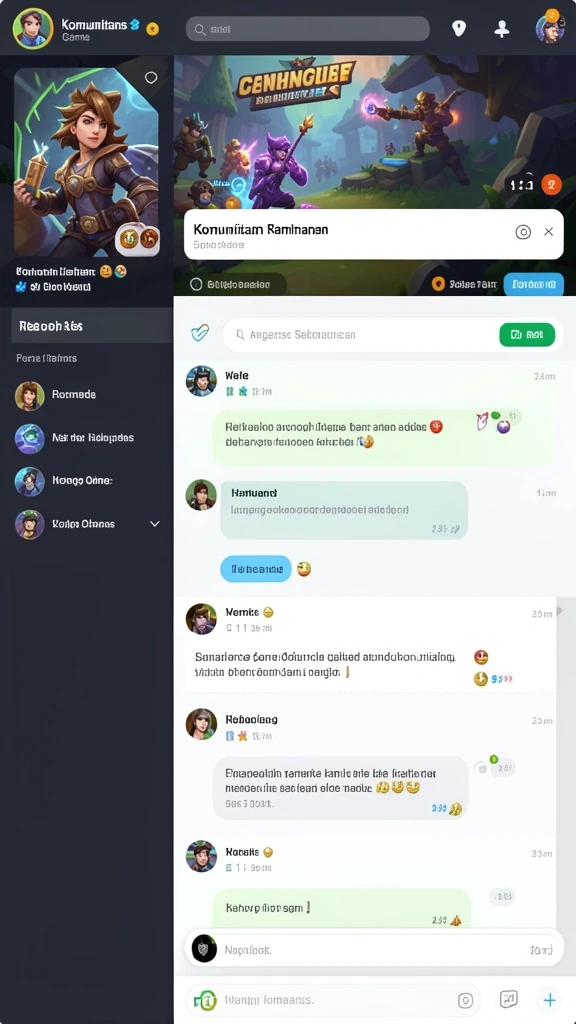 Fitur sosial yang memungkinkan interaksi dengan pemain lain.