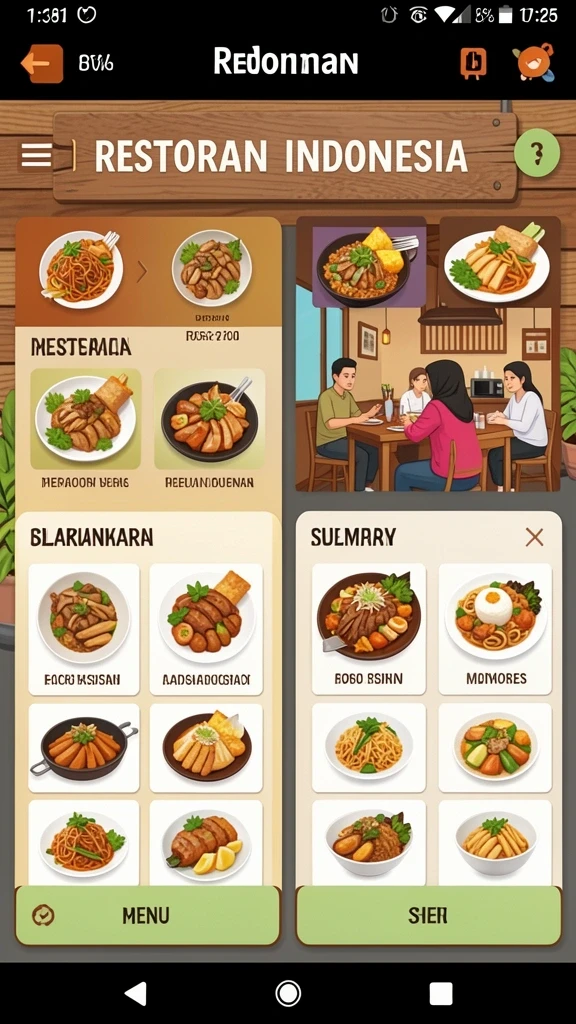Menu utama dengan berbagai pilihan permainan yang mudah diakses.
