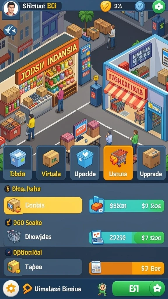 Screenshot menunjukkan karakter unik dalam permainan.